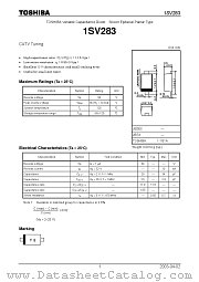 1SV283 datasheet pdf TOSHIBA