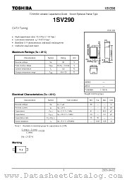 1SV290 datasheet pdf TOSHIBA