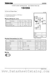 1SV293 datasheet pdf TOSHIBA