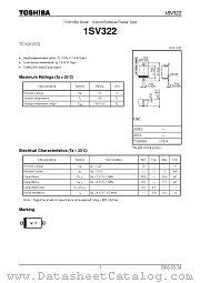 1SV322 datasheet pdf TOSHIBA