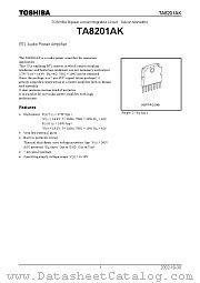 TA8201AK datasheet pdf TOSHIBA