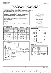 TC4538BF datasheet pdf TOSHIBA