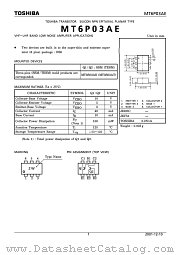 MT6P03AE datasheet pdf TOSHIBA
