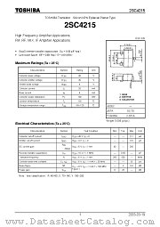 2SC4215 datasheet pdf TOSHIBA