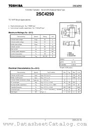 2SC4250 datasheet pdf TOSHIBA
