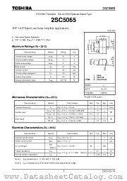 2SC5065 datasheet pdf TOSHIBA