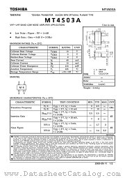 MT4S03A datasheet pdf TOSHIBA