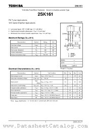 2SK161 datasheet pdf TOSHIBA