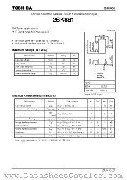 2SK881 datasheet pdf TOSHIBA