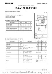 S-AV10H datasheet pdf TOSHIBA