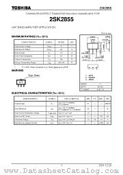 2SK2855 datasheet pdf TOSHIBA