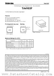 TA4103F datasheet pdf TOSHIBA