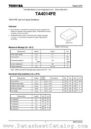 TA4014FE datasheet pdf TOSHIBA