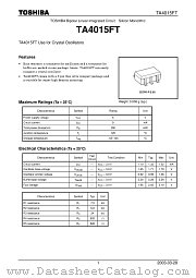 TA4015FT datasheet pdf TOSHIBA