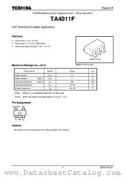 TA4011F datasheet pdf TOSHIBA