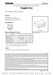 TA4011FU datasheet pdf TOSHIBA