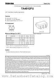 TA4012FU datasheet pdf TOSHIBA