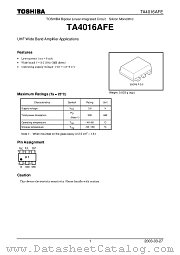TA4016AFE datasheet pdf TOSHIBA