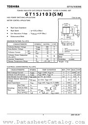 GT15J103(SM) datasheet pdf TOSHIBA