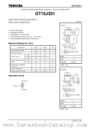 GT15J331 datasheet pdf TOSHIBA