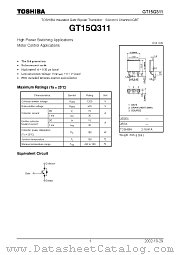 GT15Q311 datasheet pdf TOSHIBA