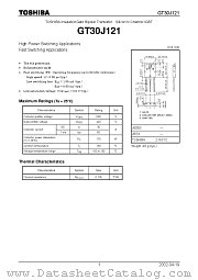 GT30J121 datasheet pdf TOSHIBA