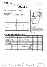 GT40T101 datasheet pdf TOSHIBA