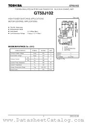 GT50J102 datasheet pdf TOSHIBA