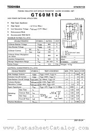 GT60M104 datasheet pdf TOSHIBA