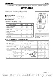 GT80J101 datasheet pdf TOSHIBA