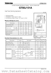 GT80J101A datasheet pdf TOSHIBA