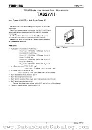 TA8277H datasheet pdf TOSHIBA