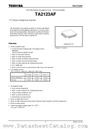 TA2123AF datasheet pdf TOSHIBA