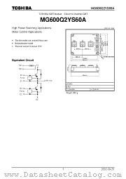 MG600Q2YS60A datasheet pdf TOSHIBA