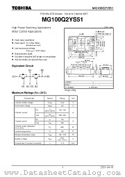 MG100Q2YS51 datasheet pdf TOSHIBA