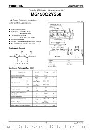MG150Q2YS50 datasheet pdf TOSHIBA