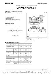 MG200Q2YS65H datasheet pdf TOSHIBA