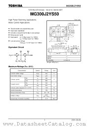 MG300J2YS50 datasheet pdf TOSHIBA