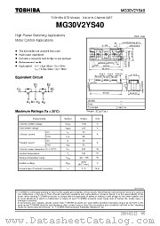 MG30V2YS40 datasheet pdf TOSHIBA