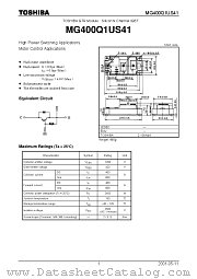MG400Q1US41 datasheet pdf TOSHIBA