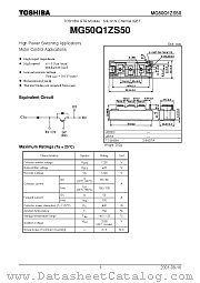 MG50Q1ZS50 datasheet pdf TOSHIBA