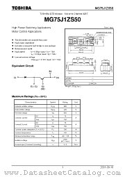 MG75J1ZS50 datasheet pdf TOSHIBA
