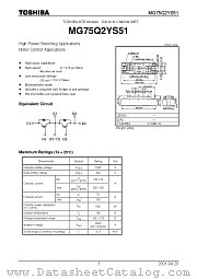 MG75Q2YS51 datasheet pdf TOSHIBA