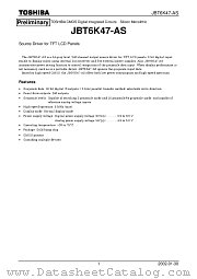 JBT6K47-AS datasheet pdf TOSHIBA
