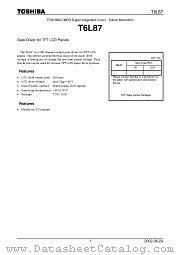 T6L87 datasheet pdf TOSHIBA