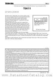 T6K11 datasheet pdf TOSHIBA