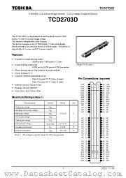 TCD2703D datasheet pdf TOSHIBA