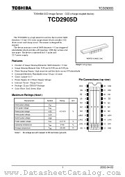 TCD2905D datasheet pdf TOSHIBA