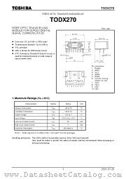 TODX270 datasheet pdf TOSHIBA