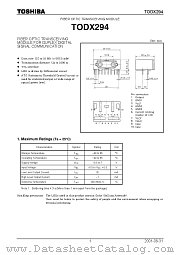TODX294 datasheet pdf TOSHIBA